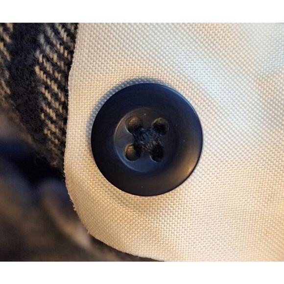 American Eagle Men's XL Blue & White Plaid Western Button Front Flannel Shirt - Picture 7 of 8